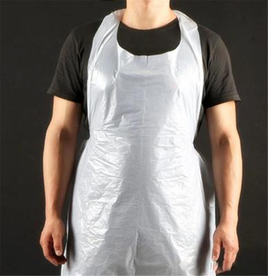 China Food/Beverage Hospital Restaurant Household White Disposable Plastic Apron Kitchen Sleeveless Apron Customized for sale