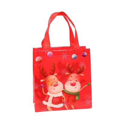 China Convenient Recycle Tote Bags Eco Friendly Products Wholesale Non Woven Christmas Gift Bag for sale