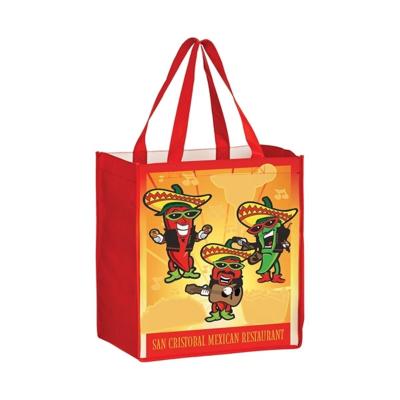 China Convenient Wholesale Tote Custom Grocery Recycled Reusable RPET Eco Friendly Nonwoven Shopping Bag for sale