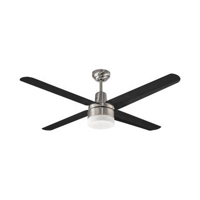 China Modern Sample Available Modern Design Brushed Nickel 4 Blade Fancy Ceiling Fan for sale