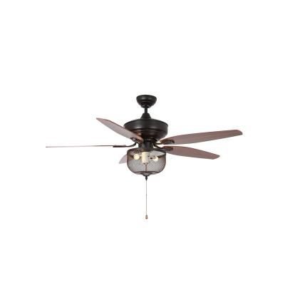 China Deluxe 52-Inch Ceiling Fan with Integrated Cimarron/Ironwood Lightweight Kit and Five Reversible Blades for sale