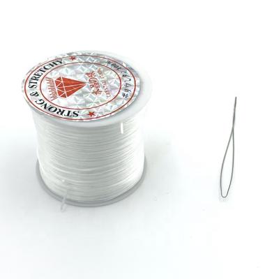 China Strong& Big Eye Stretch Free Needle Stringing Elastic Fiber Yarn 40 Yards for sale