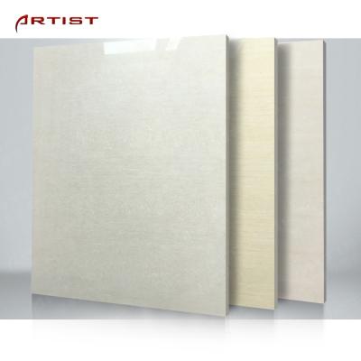 China Cream White Polished Ect Grain Line Stone Restaurant Office Tile Porcelain Floor Tiles for sale