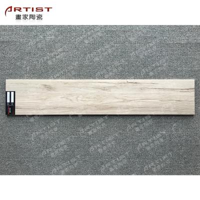 China Rustic Tiles Gray Finished Wood Flooring Wooden Porcelanato Ceramic Edging Tiles Tile Look for sale