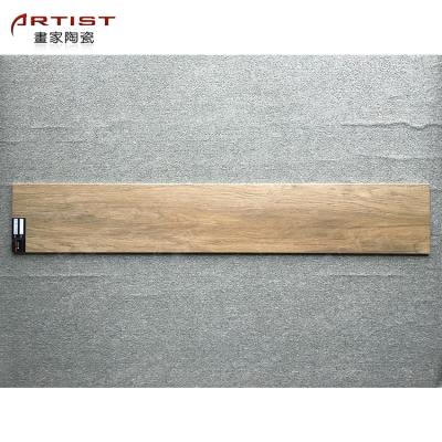 China Rustic Wood Grain Look Bedroom Tiles 200x1000mm Ceramic Floor Tile for sale