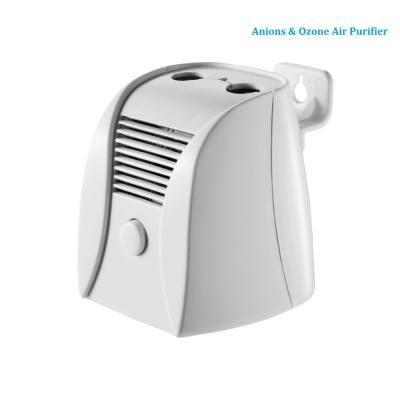 China No filters white ABS Dual Air Purifier small battery and adapter 6V 1A for sale