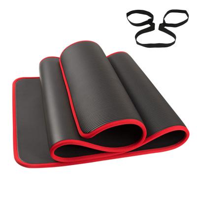 China Fitness Plasticity Exercise NBR 10mm Thicken Pilates Sports Non-Slip Custom Yoga Mat For Men Women Fitness Gym Exercise for sale