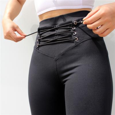 China Wholesale Women Breathable Cheap Adjustable Mid Waist Yoga Gaiters Casual Pants For Fitness for sale