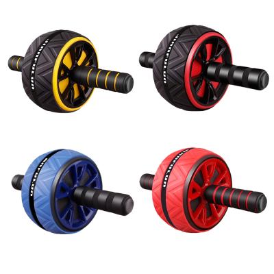 China Body Shaping Professional Wholesale Multicolor Mute Abdominal Muscle Training Wheels Wheel Roller AB With Mat for sale