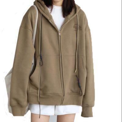 China Wholesale Heavy Oversized Winter Anti-wrinkle Zipper Hoodies Women Thick Unisex Hoodie for sale