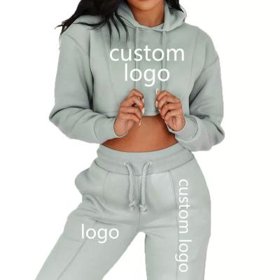 China Wholesale Custom Embroidered Logo Anti-wrinkle Fashion Cotton And Polyester Heavy Pullover Hoodie For Women for sale