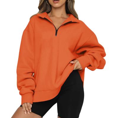 China Anti-Wrinkle Wholesales 100% Cotton Half Sleeve Sweatshirt High Quality Heavy Thick Oversized Zipper Custom Pullover Long Hoodies for sale