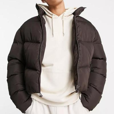 China QUICK DRY custom made winter bubble wind breaker thickened oversized varsity stripper jacket for men for sale