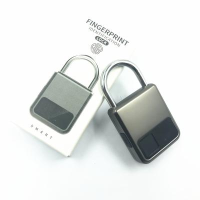 China Zinc Alloy Smart USB Charging Fingerprint Mini Padlock For Bag for sale