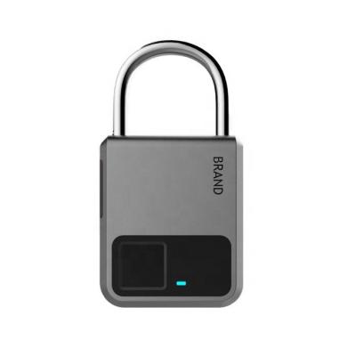 China Zinc Alloy Security Keyless USB Door Lock Fingerprint Smart Rechargeable Padlock for sale