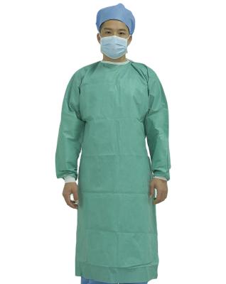 China 100% Polyester CE Approval Disposable PPE Surgical Gown Liquid Repellent Doctor Operation Uniform for sale