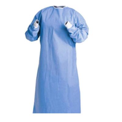 China Clinic Factory Standard EN13795 SMS Disposable Sterile Surgical Gown SMS Doctor Gown Uniform for sale