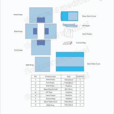 China Convenience Medical Supplier Pack Disposable Sterile General Procedure Universal Surgical Packs for sale