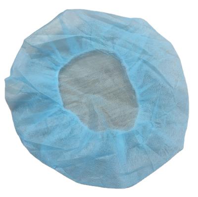 China Disposable nonwoven bouffant round cap for convenient lab and surgical for sale