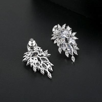 China TRENDY Jewelry Zircon Drop Water Flower Bridal Fashion Wedding Women's Stud Earrings for sale