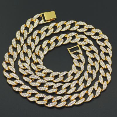 China Hip Hop Cuba Lead Free Gold Miami Chain Men Hip Hop Cuban Necklace for sale