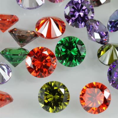 China Fire Gem Synthesis 3mm Zircon Color Set Or Wholesale Price Of Various Colors Round Gem for sale