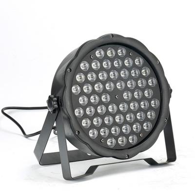 China Stage lighting equipment 54*1w flat plastic rgbw LED par light with DMX control for wedding party light for sale