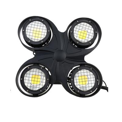 China Outdoor Stage 4 Eyes 4X100W COB IP56 Led Warm White Audience Light Led Blinder DMX Stage Light for sale