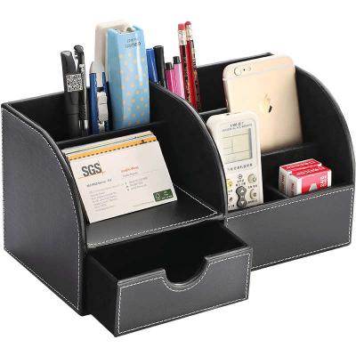 China High Quality PU Leather Amazone Custom Logo Hotsale PU Leather Desk Organizer for sale