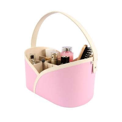 China High Grade Viable Leather Gift Basket Storage Magazine Rack Gift Storage Basket Desk Basket for sale