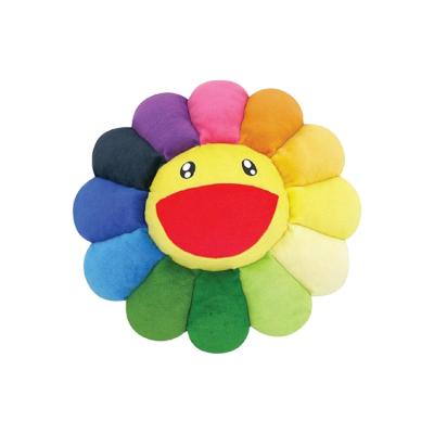 China Cute Soft Plush Toy Sunflower Design Smile Plush Cushion For Rest Chair Back Cushion for sale