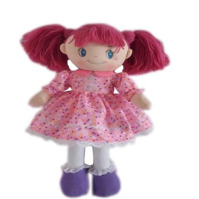 China Cartoon Toy Wholesale Cheap Plush Soft Cotton Fabric Cloth Kids Toy Rag Dolls for sale