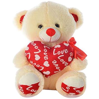 China Wholesale Birthday Gift Factory Price Valentine's Day Gifts Plush Teddy Bear Holding Heart Custom Made for sale