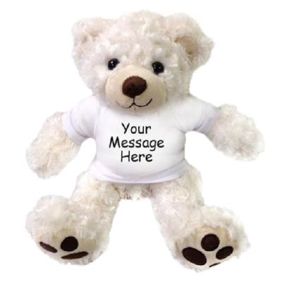 China Plush Stuffed Cute Soft Plush Toy PV Bear Plush Toy Custom Logo Polar Bear for sale