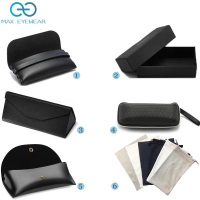 China Fashion Wholesale Hot Sale Custom Logo Leather Sunglasses Case With Logo for sale