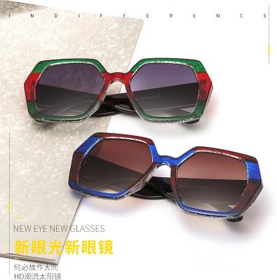 China Trending wholesale women's ocean colored glasses de gafas de sol K9044 2020 fashion oversized sunglasses for sale