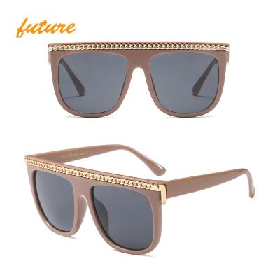 China Fashion Sunglasses 2021 New Style Big Lens Women's Oversized Sunglasses F97598 for sale