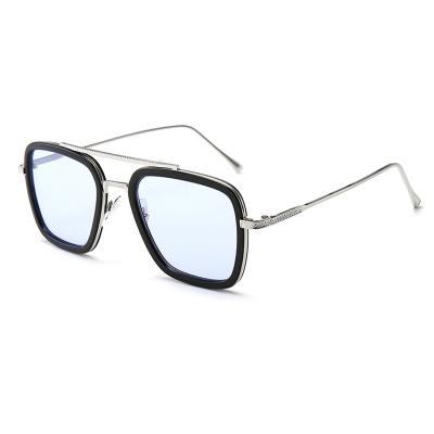 China Iron Man Sunglasses 66218 newest 2020 iron men china metal frame sunglasses retro vintage sun glasses fashion glass square sunglasses for sale