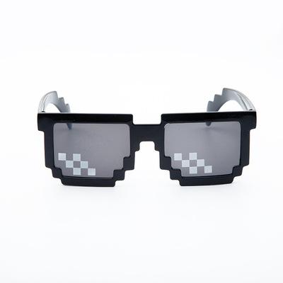 China Fashion Sunglasses J1005 Future Thug Life Glasses Pixel Men Women Sun Glasses 2021 Black Funny Square Mosaic Eye UV400 Sunglasses Te koop