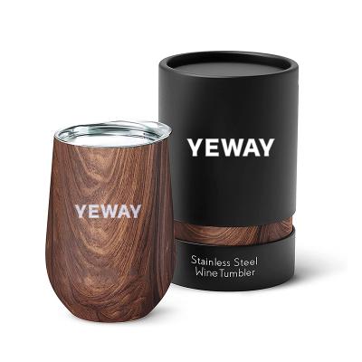 China Viable Custom Unique Tumbler Mug 12oz Custom Logo White Wine Tumbler Egg Yeway Egg Tumbler 350ml Stainless Steel Shaped Wine Mugs for sale