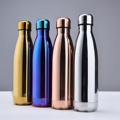 China YEWAY Viable 500ML/17OZ Stainless Steel Double Wall Running UV Plating Glossy Cola Shaped Vacuum Insulated Vacuum Bottle Thermos for sale