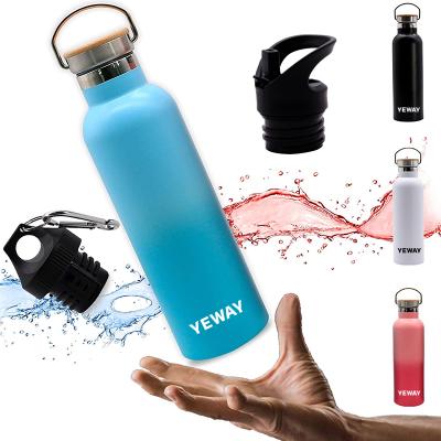 China YEWAY 12oz 32oz 25oz 17oz Double Wall Viable Wide Mouth Vacuum Insulated Sports Water Bottle Stainless Steel Bicycle Water Bottles for sale