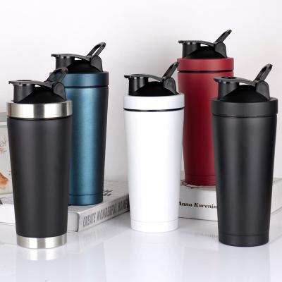 China Modern BPA Free Metal Stainless Steel Vacuum Insulation High Quality Protein Shake Powder Sports Shake Bottle Water Bottle for sale