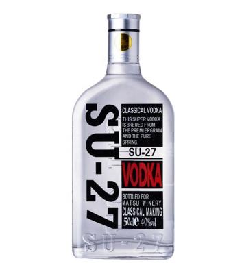 China 500ml SU-27 Vodka Wholesale Premium Vodka Private Label Bulk Vodka for sale