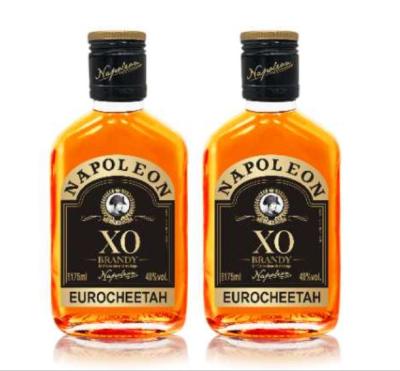 China High quality customized XO bottle grass brandy bottle for liquor small size brandy 175ml for sale