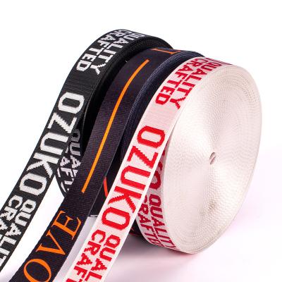 China Source Factory Viable Custom Nylon Alphabet Camouflage Printed Jacquard Webbing for sale