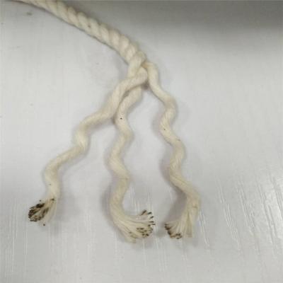 China Wall Hanging Decorative Handmade Braided Natural White Rope 100% Cotton Macrame Twisted Cord Rope 100% Cotton Viable for sale