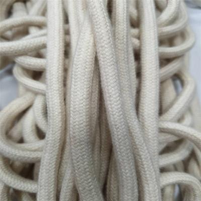 China Sustainable Wholesale Natural Color Weave Rope 100% Cotton Braided 5mm Supplier Macrame Wrapping Rope for sale