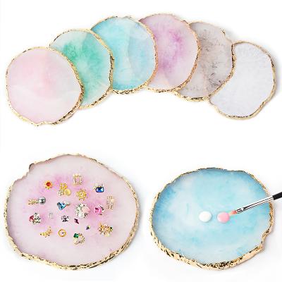 China Photo Props For Nail Art Display Board False Nails Paint Palette Nail Art Plate Resin Round Color Nail Tips Tips Rack Practice Showing Tools for sale