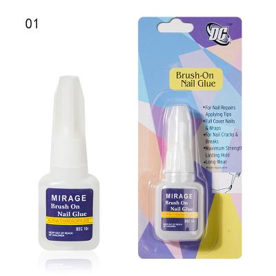 China High Quality Nail Art Tools 10g/bottle Nail Glue With Brush Professional Salon Products Nail Glue For Press On Nails for sale